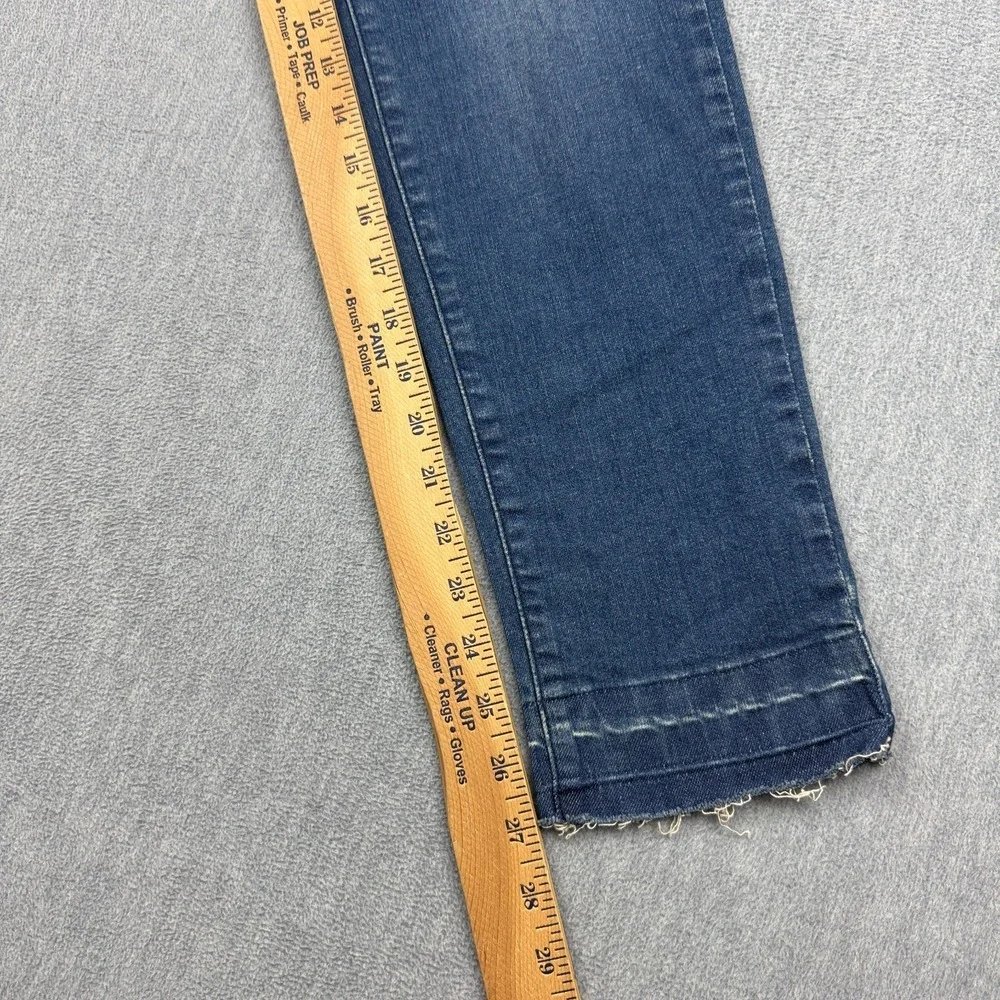 Michael Kors Jeans Women 8 Blue Izzy Skinny Raw Release Fray Hem Denim Pants NWT